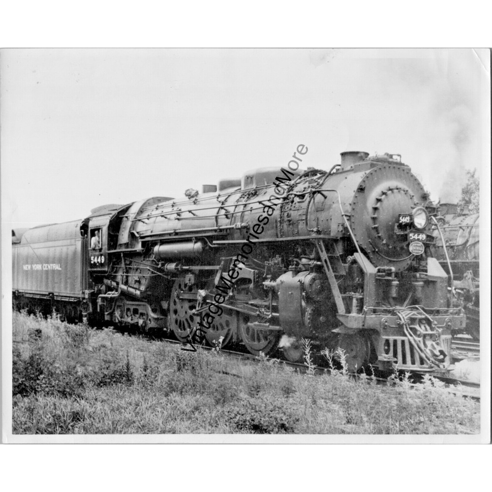 VTG 1940's New York Central 5449 Steam Locomotive 8"‎ x 10" Real Photo T1-60